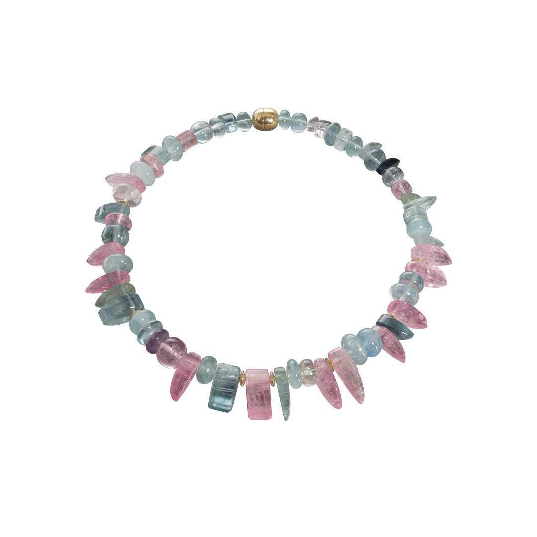 AQUAMARIN/TURMALIN COLLIER